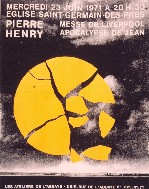 Affiche concert Pierre Henry
